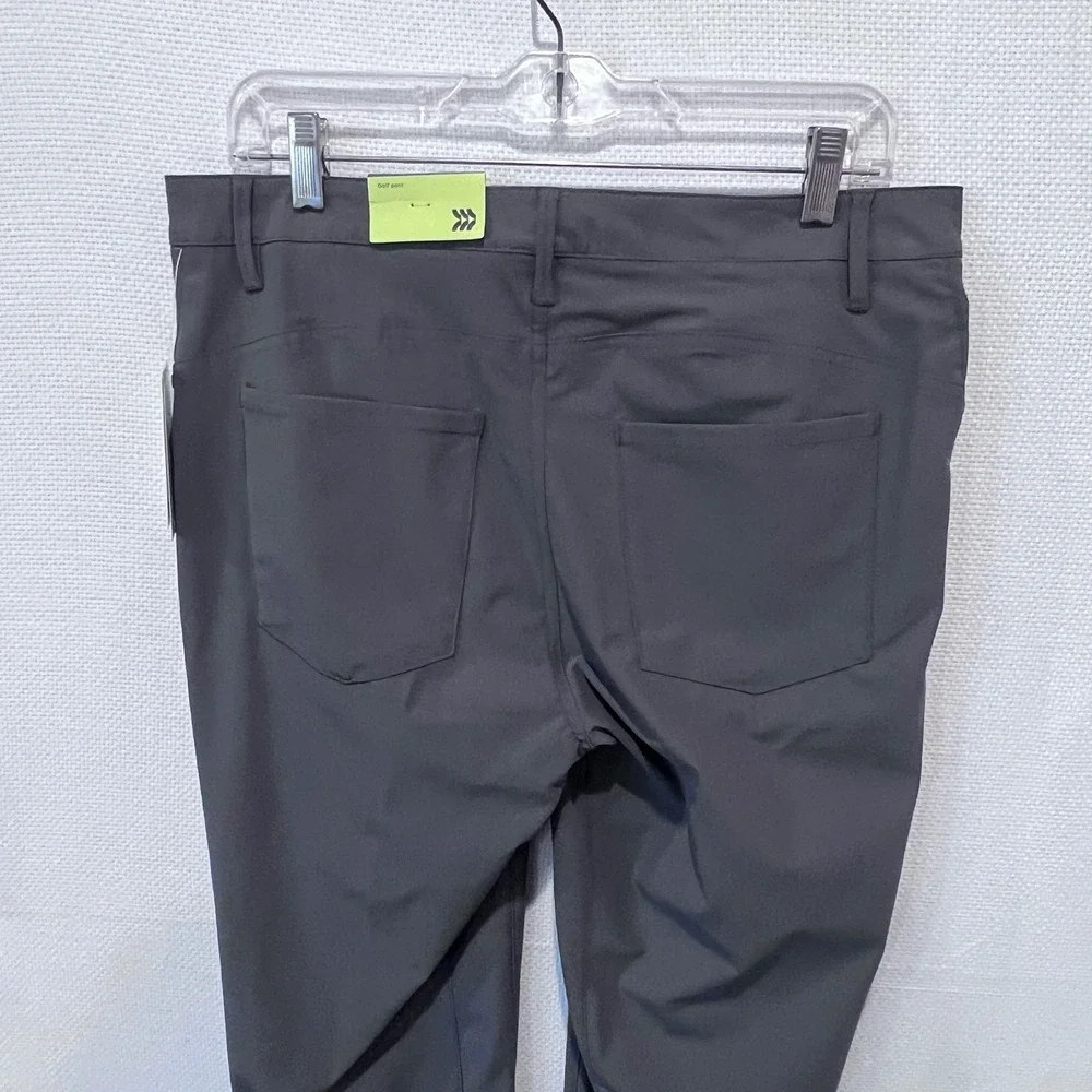All in Motion Men Golf Pants Gray Flat Front Stretch‎ Performance 34x34 NWT